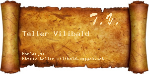 Teller Vilibald névjegykártya
